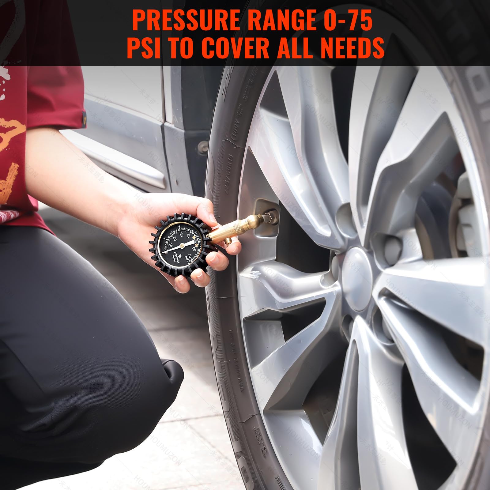 ETENWOLF Tire Pressure Gauge for Cars 0-75 PSI with Large Glow Dial image 4