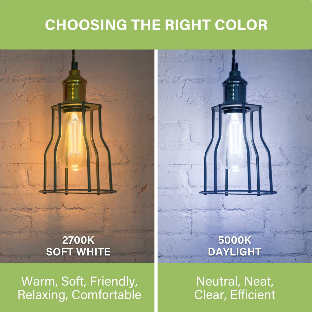 Filament Clear Non-Dimmable Vintage Light Bulbs 40W Equivalent 400LM Soft White 2700K 15, 000hrs 8 Pack image 3