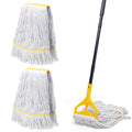 KeFanta commercial mop plus three large replacement mop heads on a floor