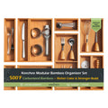 keechee 10-Piece Drawer Organizer Set, 2.2" Deep Multi-Use Organizers for Utensils, Silverware, Cutlery, Desk, Bathroom, Junk Drawer & Makeup, Non-Slip Feet Included.