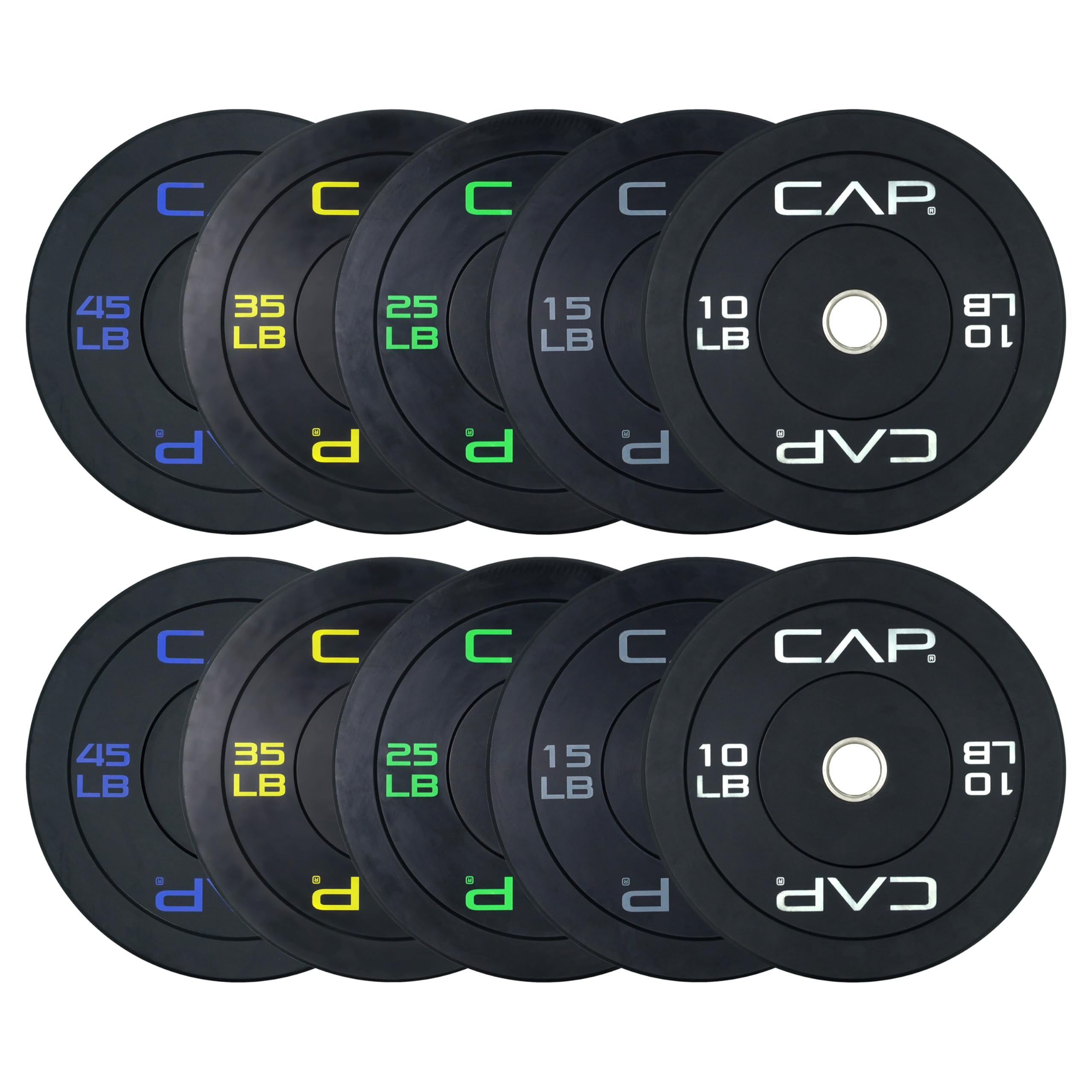 CAP CAP 260lb Economy Olympic Bumper Plate - Fitness Equipment