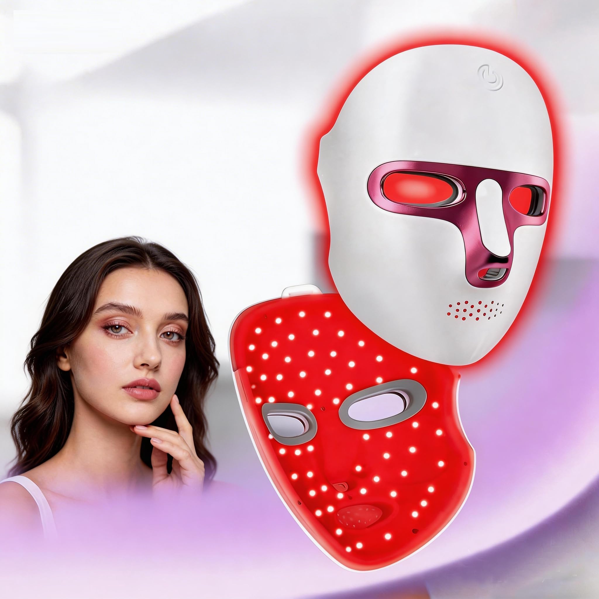 LED Light Therapy Mask for Face, 7 in 1 Wireless Red Light Skincare Face Mask with Near-Infrared Red Light (NIR), Rechargeable Treatment Device for Wrinkles Homeuse, LED Skin Care Facial image 7