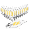 Sigalux Candelabra LED Light Bulb 60W, Chandelier Bulbs Dimmable, 4.5W, 500LM 2700K Soft White, E12 Base, Flame Tip CA10 Candle Light Bulbs, 16 Pack
