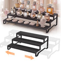 TrendyBin 3-tier expandable tabletop display riser assembled on a vendor booth table