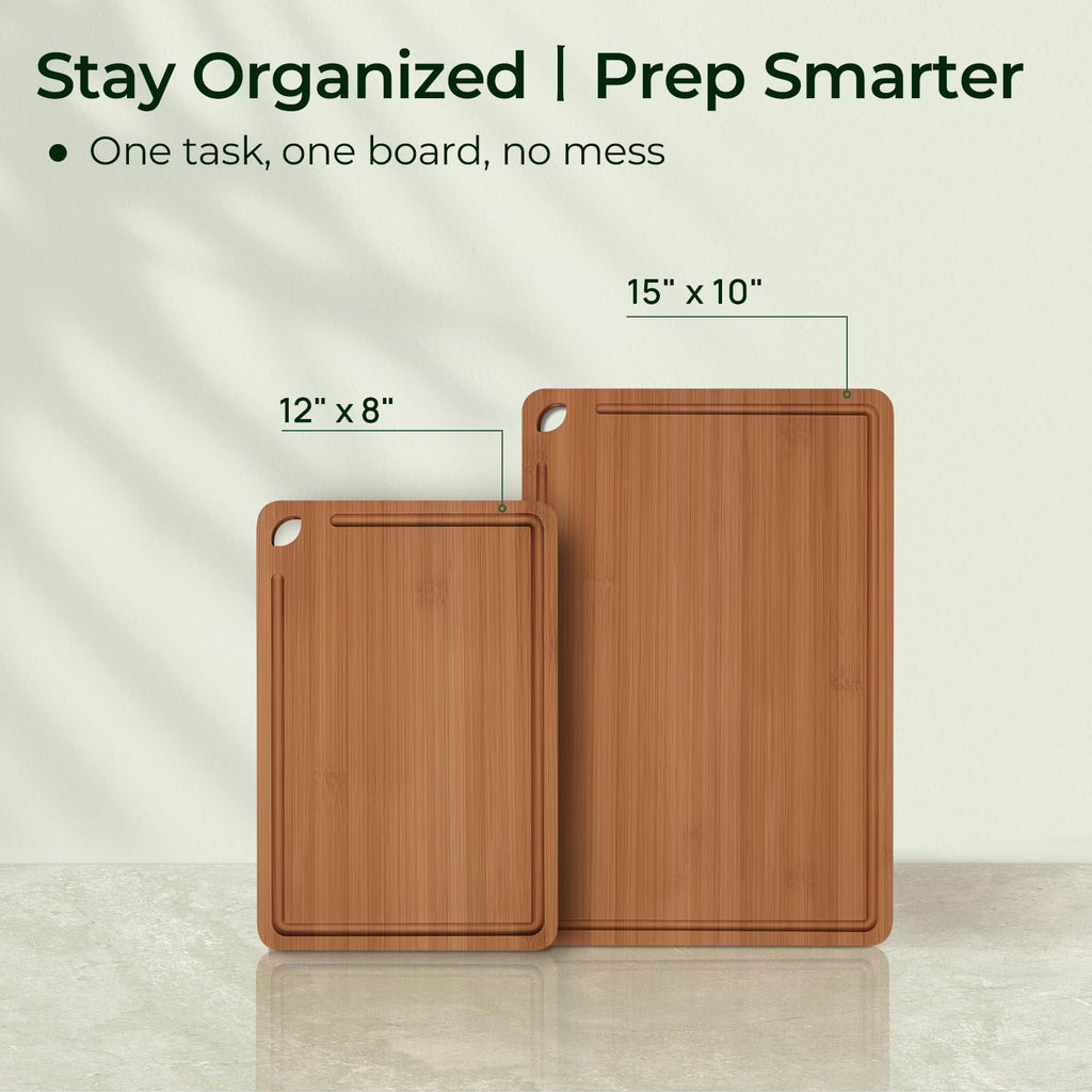Keechee Carbonized Bamboo Cutting Board Set of 2 image 5