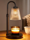 Innqoo candle warmer lamp featuring glass dome and timer warming a jar candle