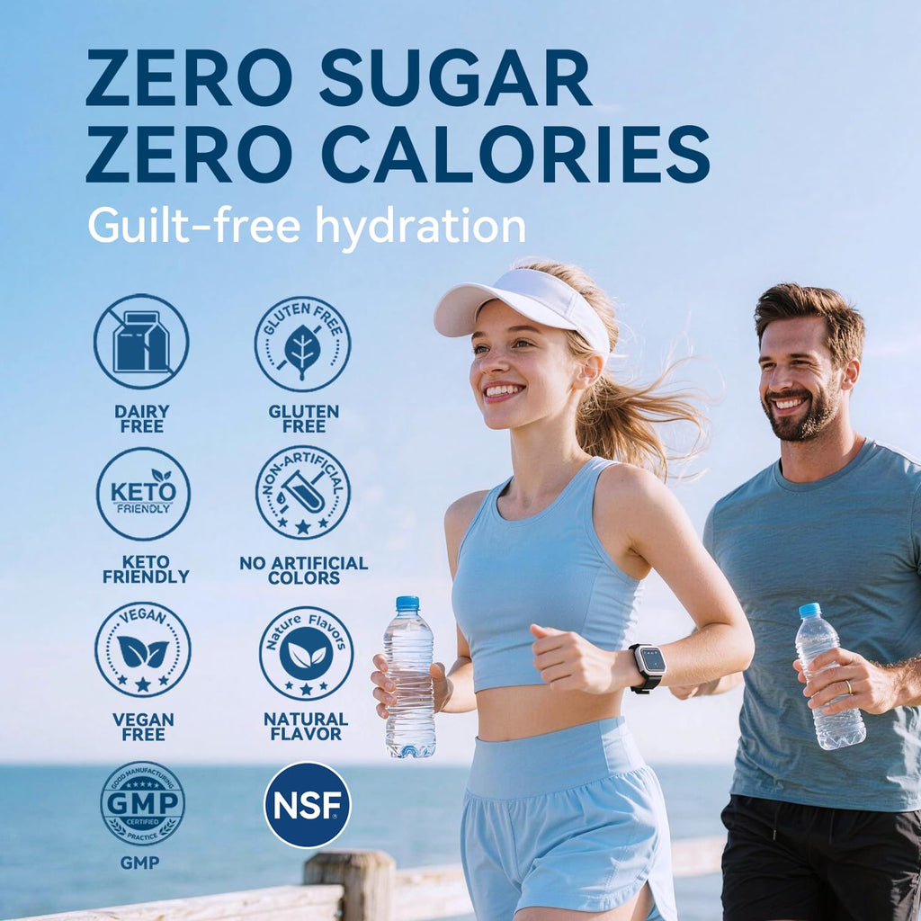 Aibiodi Electrolytes Powder Packets - Sugar Free & Zero Calorie Liquid Daily Drink Mix - Instant Hydration & Energy Supplement with 6 Electrolytes and 5 Vitamins, Keto Friendly & Vegan - 12 Sticks image 6