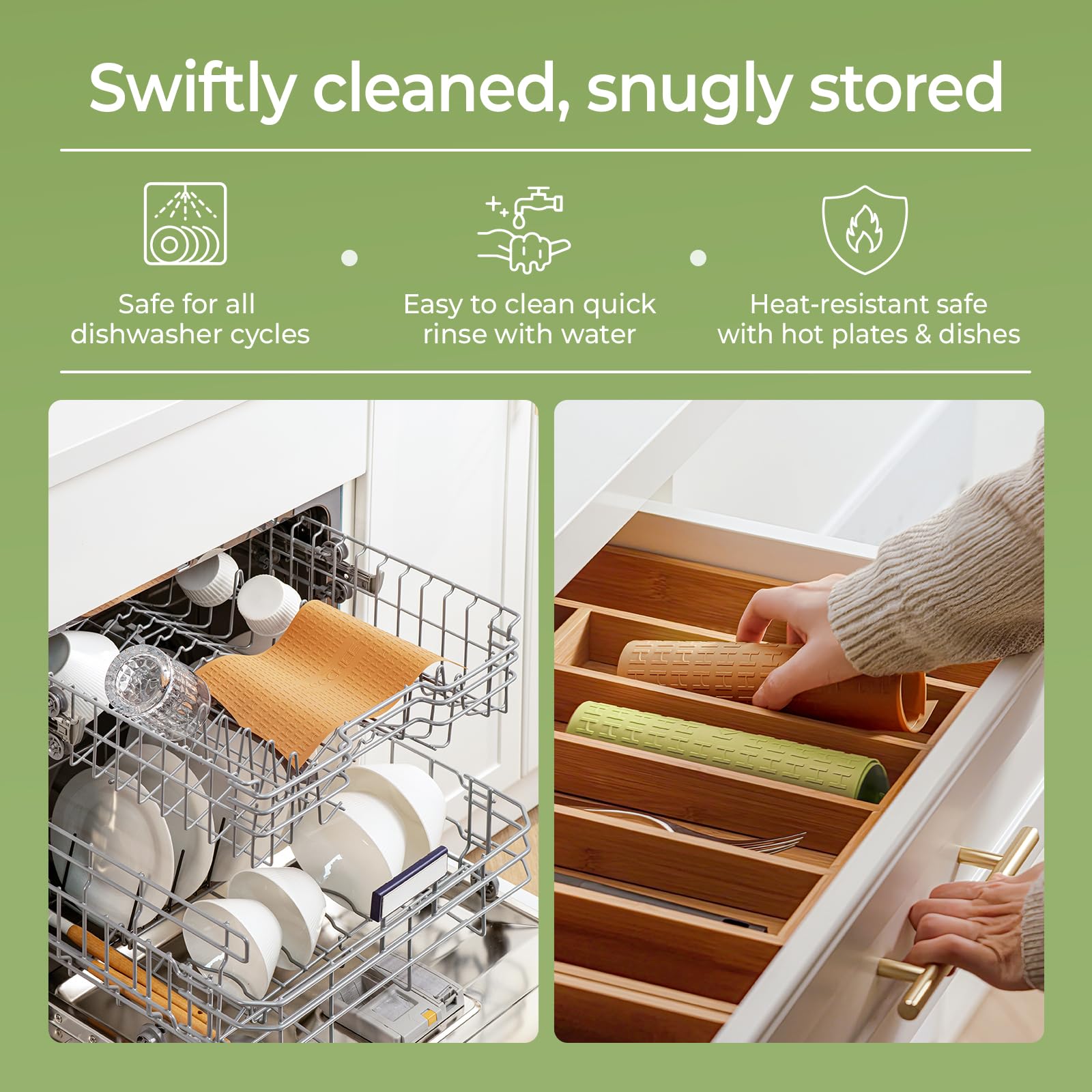 Keechee Silicone Non-Slip Mat for Cutting board, Preventing Cutting Injuries in the Kitchen Chopping Boards Feet for Kitchen Safe, Warm Gifts for Kitchen & Home Protector (Brown) image 8