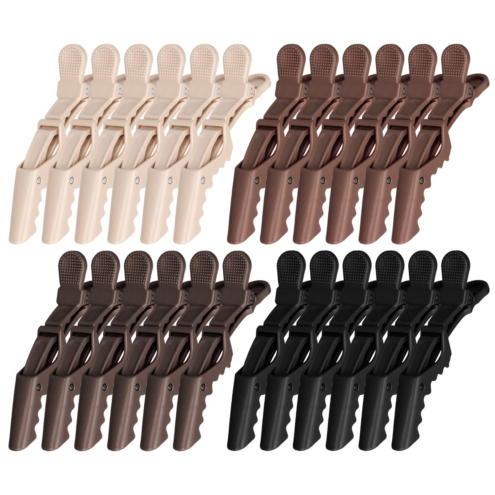Ondder large alligator hair clips laid out for styling and sectioning
