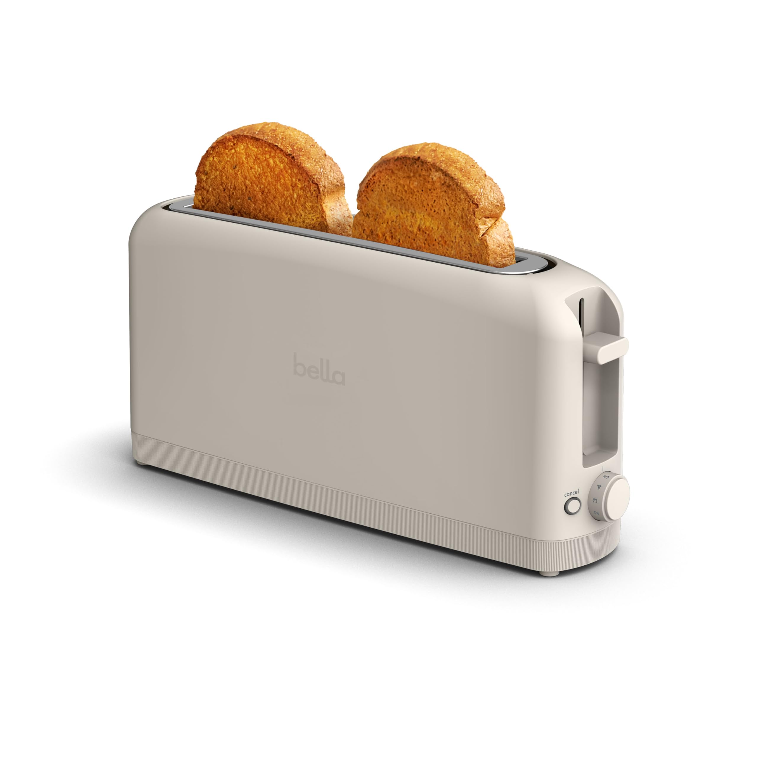 Oatmilk BELLA slim 2-slice toaster with long extra-wide slots