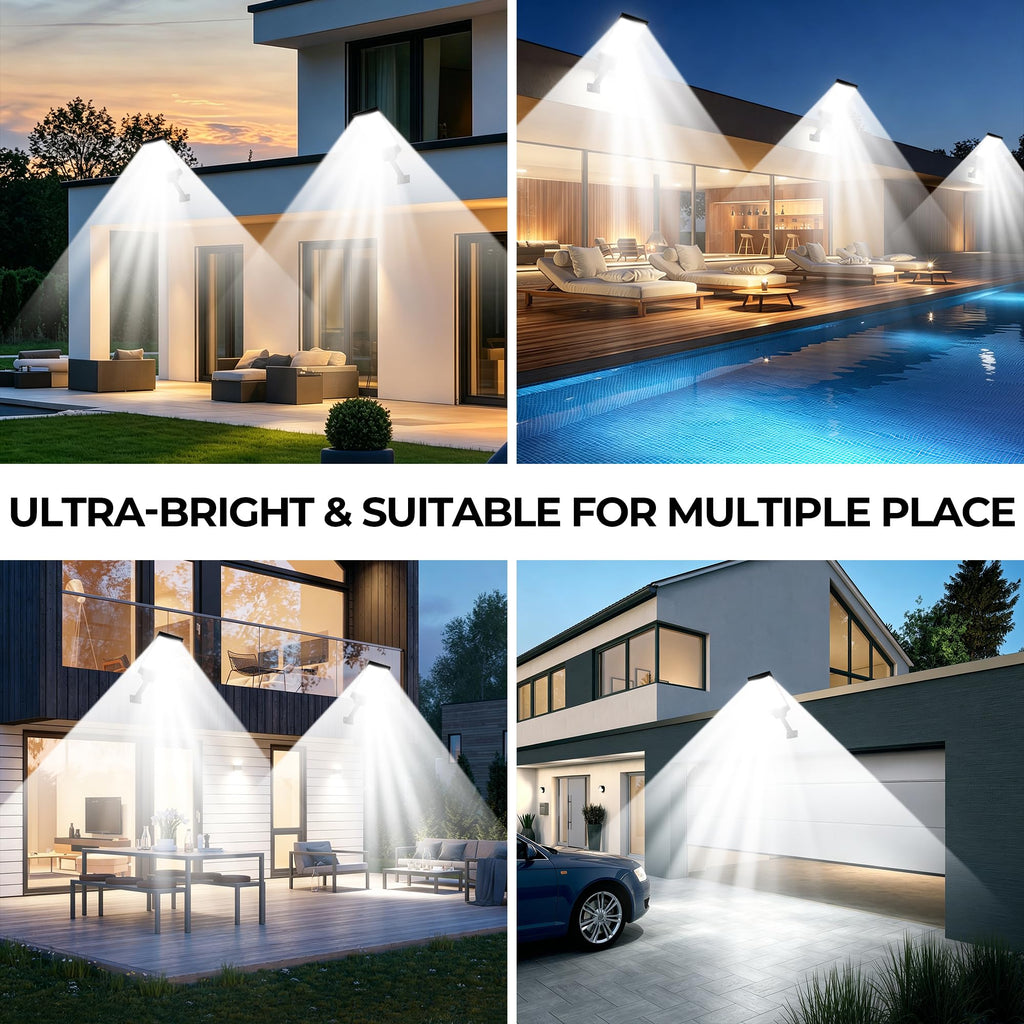 LHNVXF 2 Pack Solar Street Lights Outdoor for Outside, Commercial Outdoor Solar Lights for Yard Parking Lot, Solar Motion Lights Waterproof, LED Solar Garden Lights Dusk to Dawn image 7