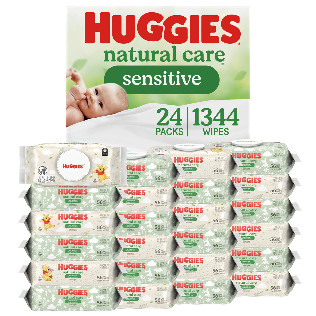 HUGGIES Huggies Natural Care Sensitive Baby Wipes, - Baby Care