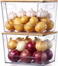 Heyuzb onion and potato pantry storage bin with ventilation holes