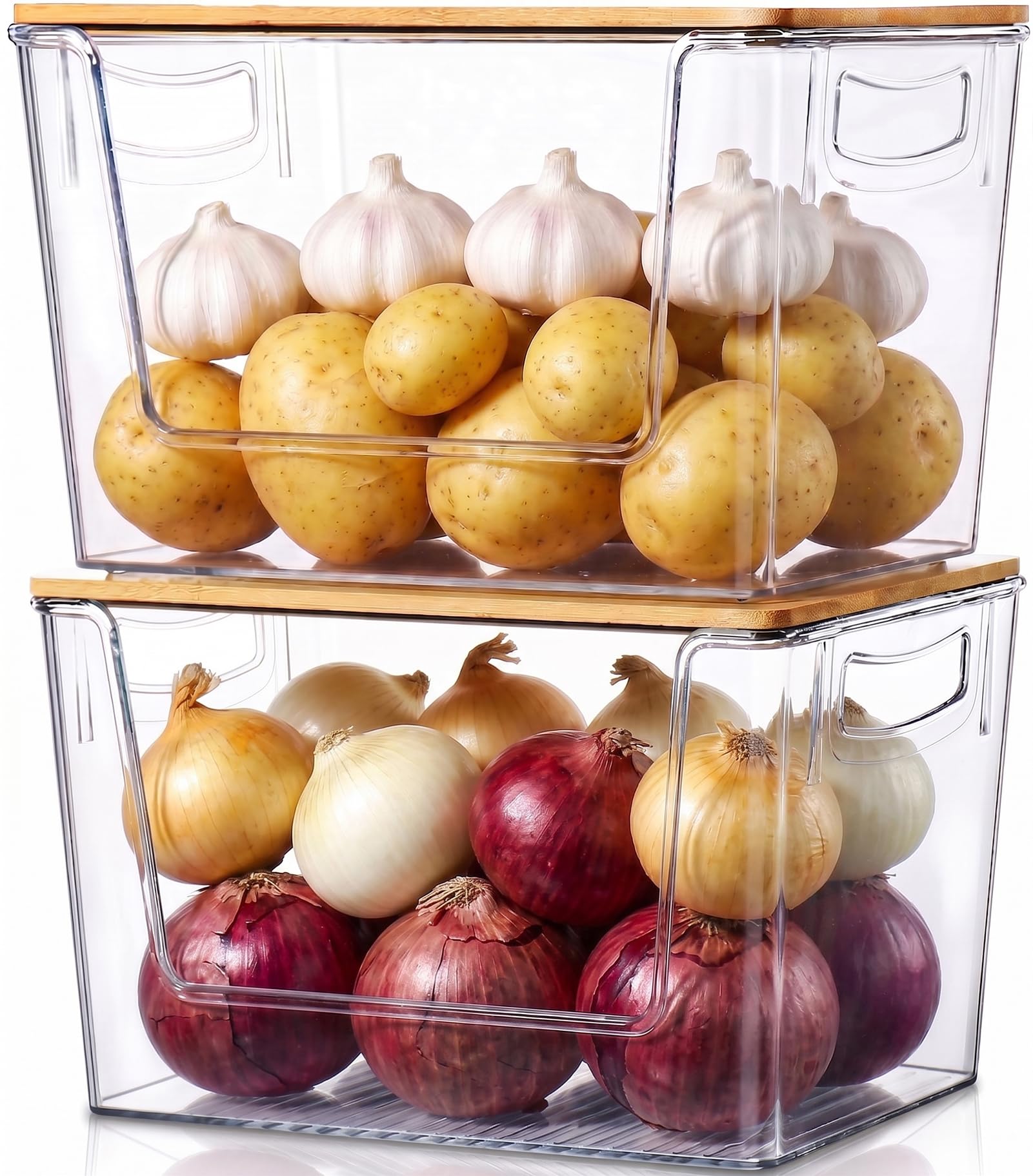 Heyuzb onion and potato pantry storage bin with ventilation holes