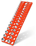 Manalete metal thread checker gauge with standard and metric thread slots and drill bit markings