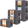 Lifewit foldable clothes storage bins, lids, clear window, reinforced handles