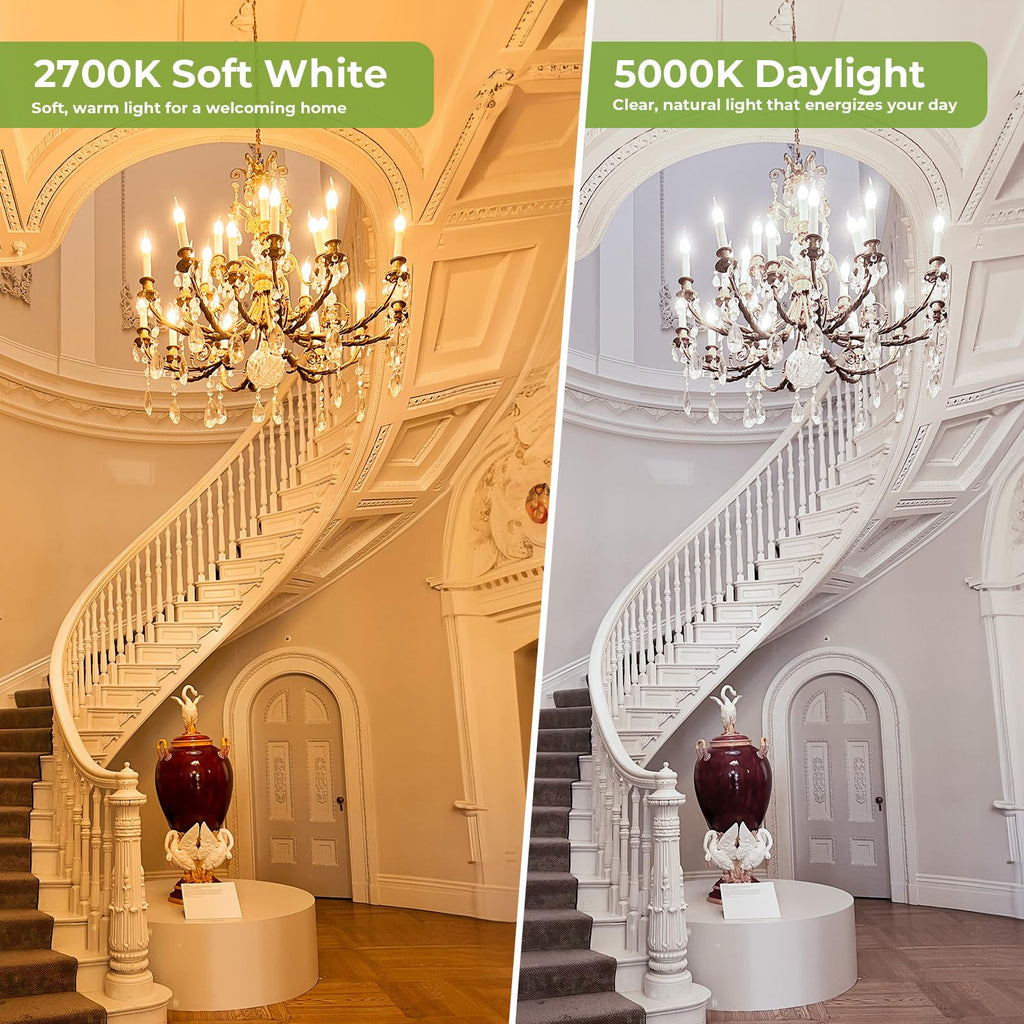 Sigalux Dimmable E12 LED Candelabra Bulb 60 Watt Equivalent, Chandelier Light Bulbs 5000K Daylight, CA10 Candle Bulbs for Chandelier, 5W, 450LM,12 Pack image 3