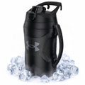 Black Under Armour 64oz insulated water bottle jug with handle and fence hook