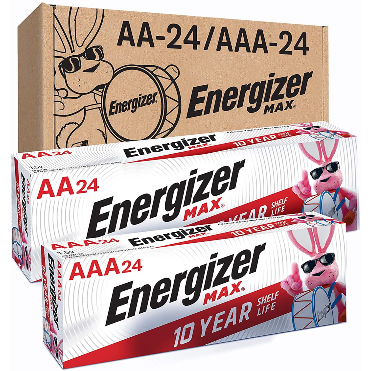 Energizer AA AAA batteries 48-count combo