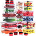 RockBerry 56-piece airtight plastic food storage containers with lids in assorted sizes
