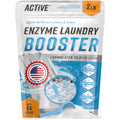 ACTIVE 2 lb container of enzyme laundry booster powder with unscented label