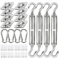 YOFIT 80-piece shade sail hardware kit 6in fittings displayed on white background