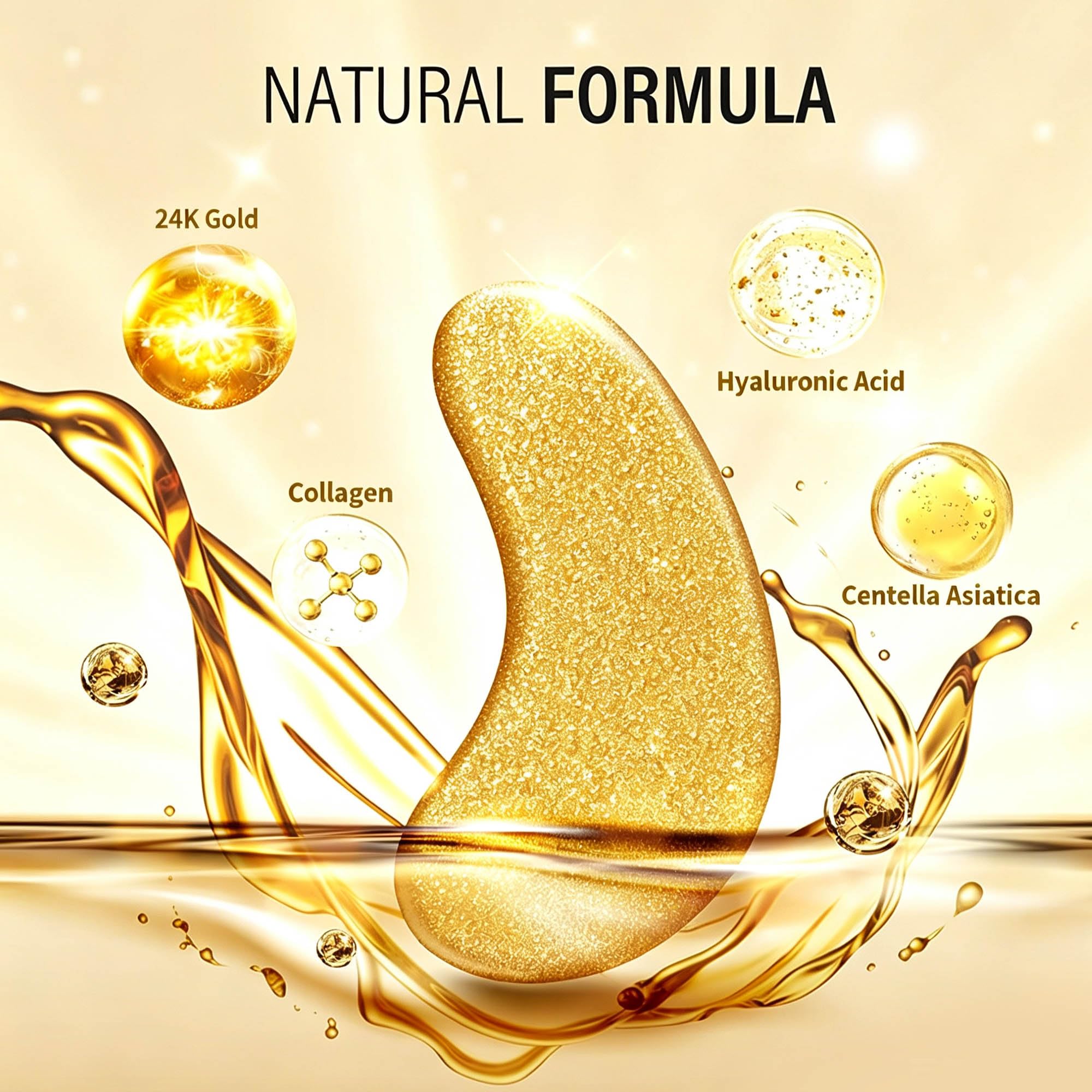 Maskiss 24k Gold Under Eye Patches (50 Pairs), eye mask, Collagen Skin Care Products, Eye Patches for Puffy Eyes, eye masks for dark circles and puffiness image 4