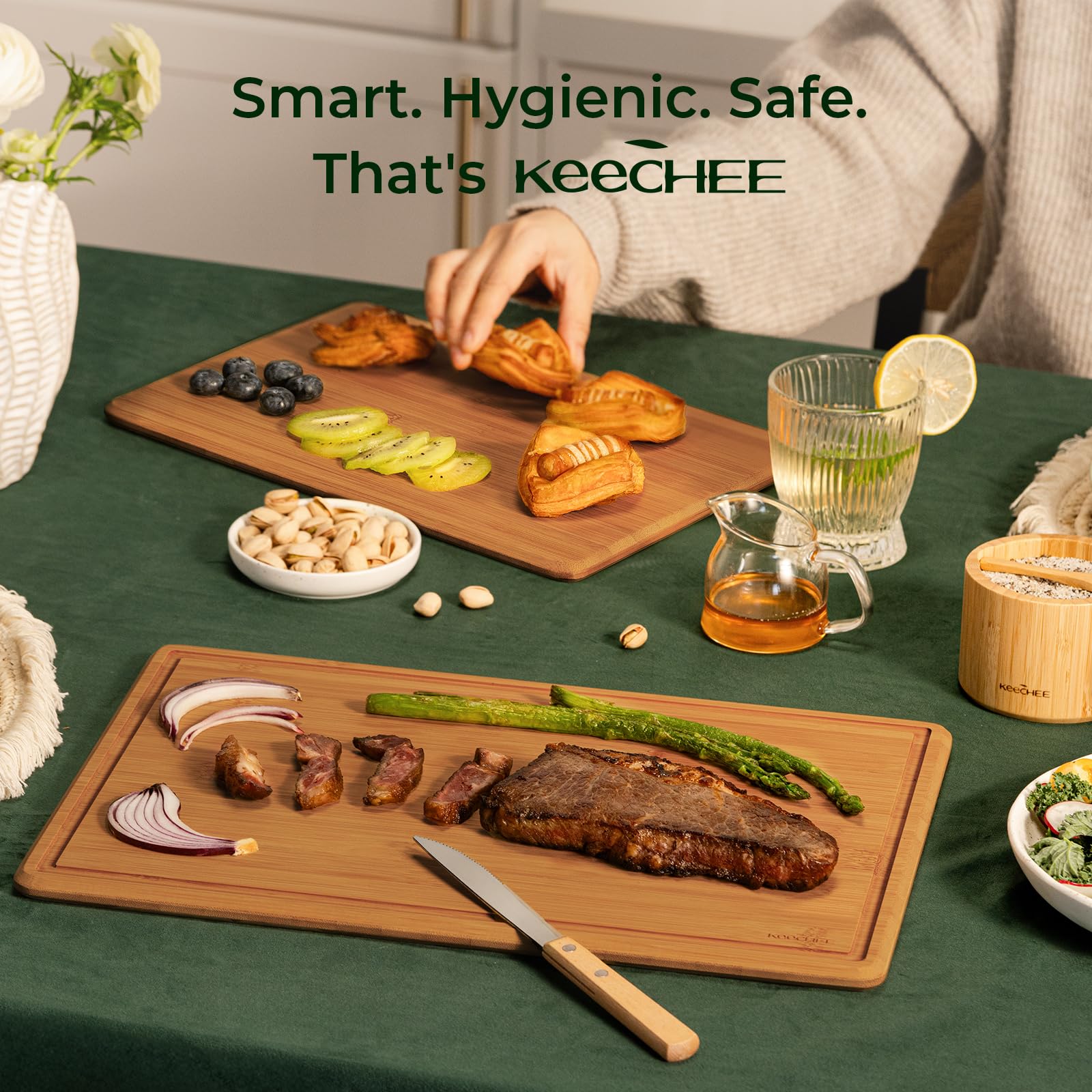 Keechee 2Pcs Cutting Board Set with Non-slip Mat image 9