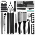 EKOCSIO 36-in-1 pedicure kit tools including foot file, foot rasp, and callus remover
