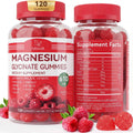 Aibiodi Magnesium Glycinate Gummies 610mg, Magnesium Glycinate, Citrate, Malate Gummies for Adults & Kids, Sleep, Relaxation, Muscle & Bone Support, 120 Chews, Raspberry Flavor