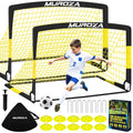 MUROZA pop-up kids soccer goal on grass in backyard