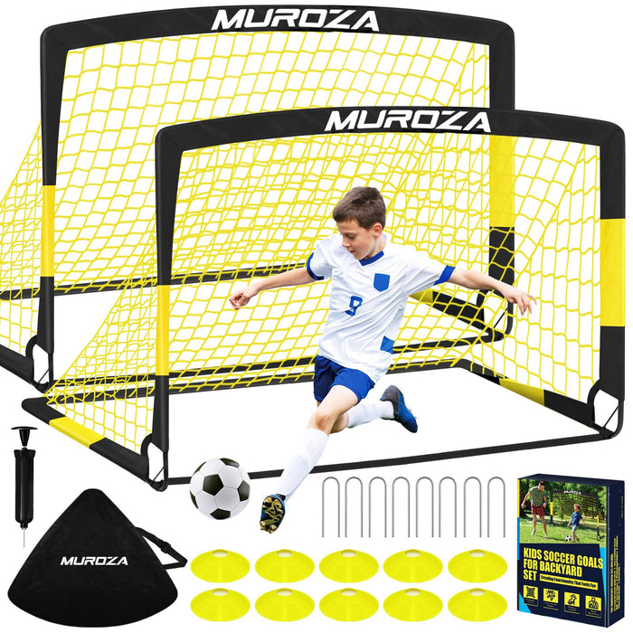 Soccer Goal, Kids Soccer Goals for Backyard Set, Pop Up Soccer Net