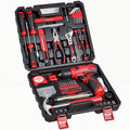 LIXOVUI 8V cordless drill, carrying case, drill bits, accessories laid out