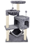 Grey YUNIQUE cat tree condo hammock