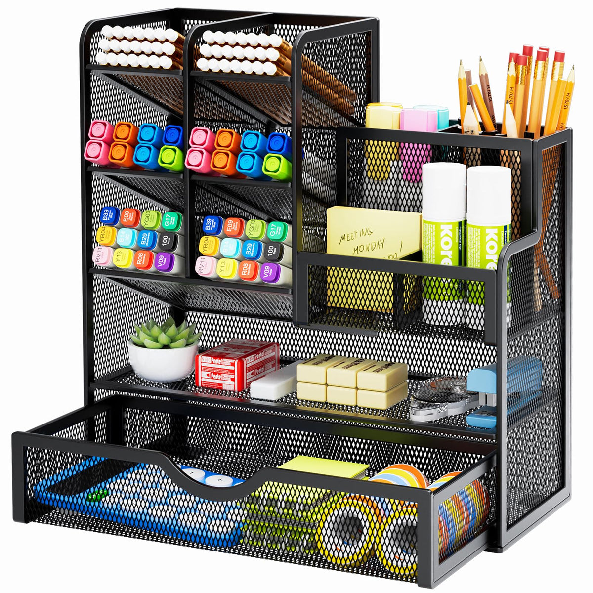 Marbrasse Marbrasse Mesh Pen Holder for Desk, - Tables & Desks