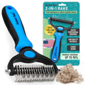 Maxpower Planet deshedding undercoat rake with metal teeth and ergonomic handle for dogs and cats