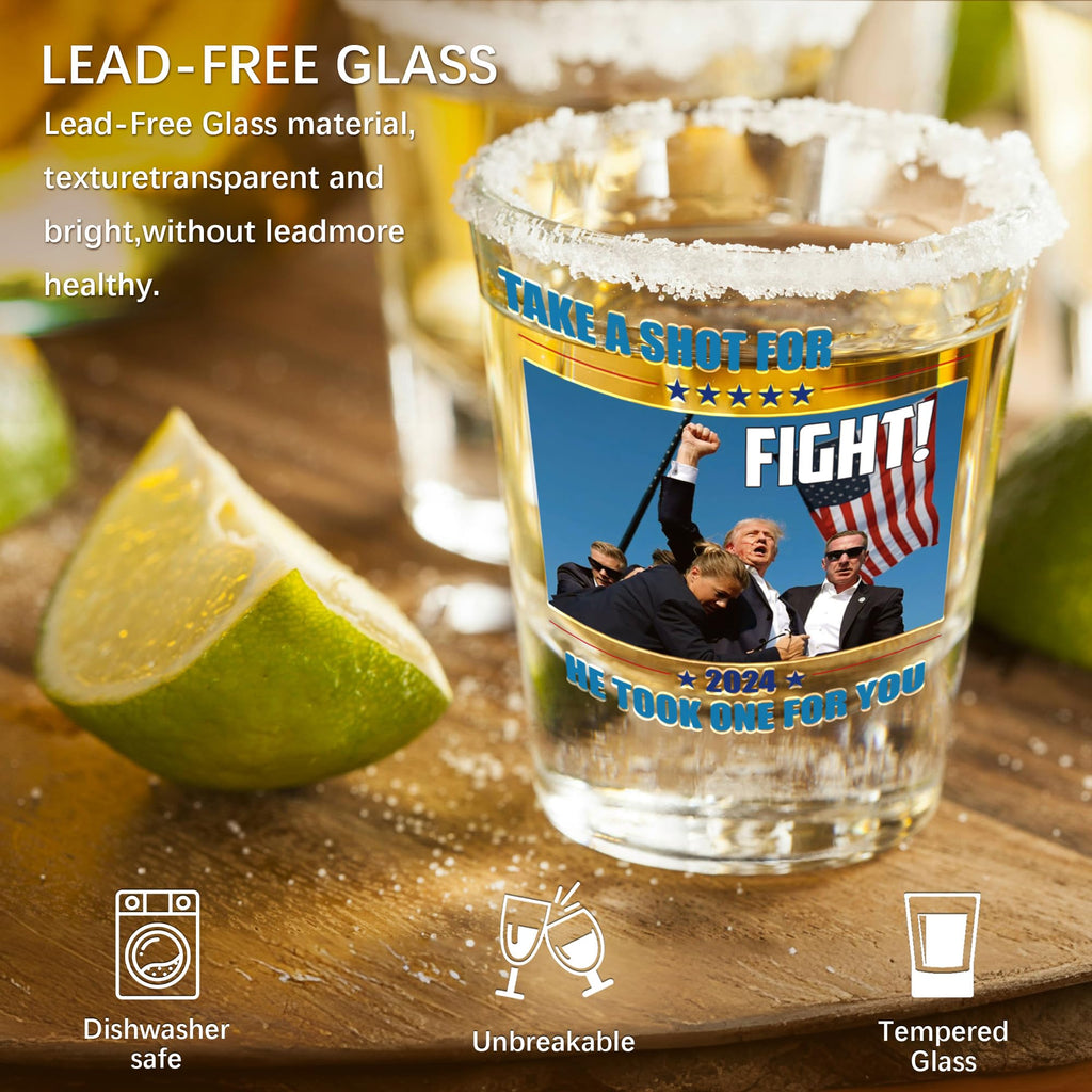 Funny Shot Glasses - 2 OZ Unique Shot Glass, Cool Birthday & Christmas Gifts for Men Husband, Friend, Dad, Grandpa, Coworker, Never Surrender Glasses, First Pump Merch, House Warming Gift, Gag Gifts image 4