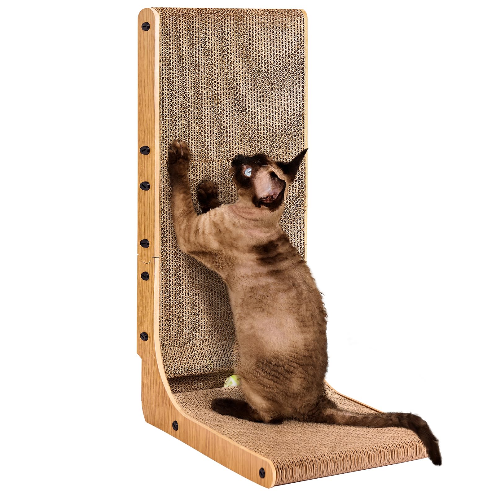 Brown corrugated cardboard cat scratcher pad 26.8 inch