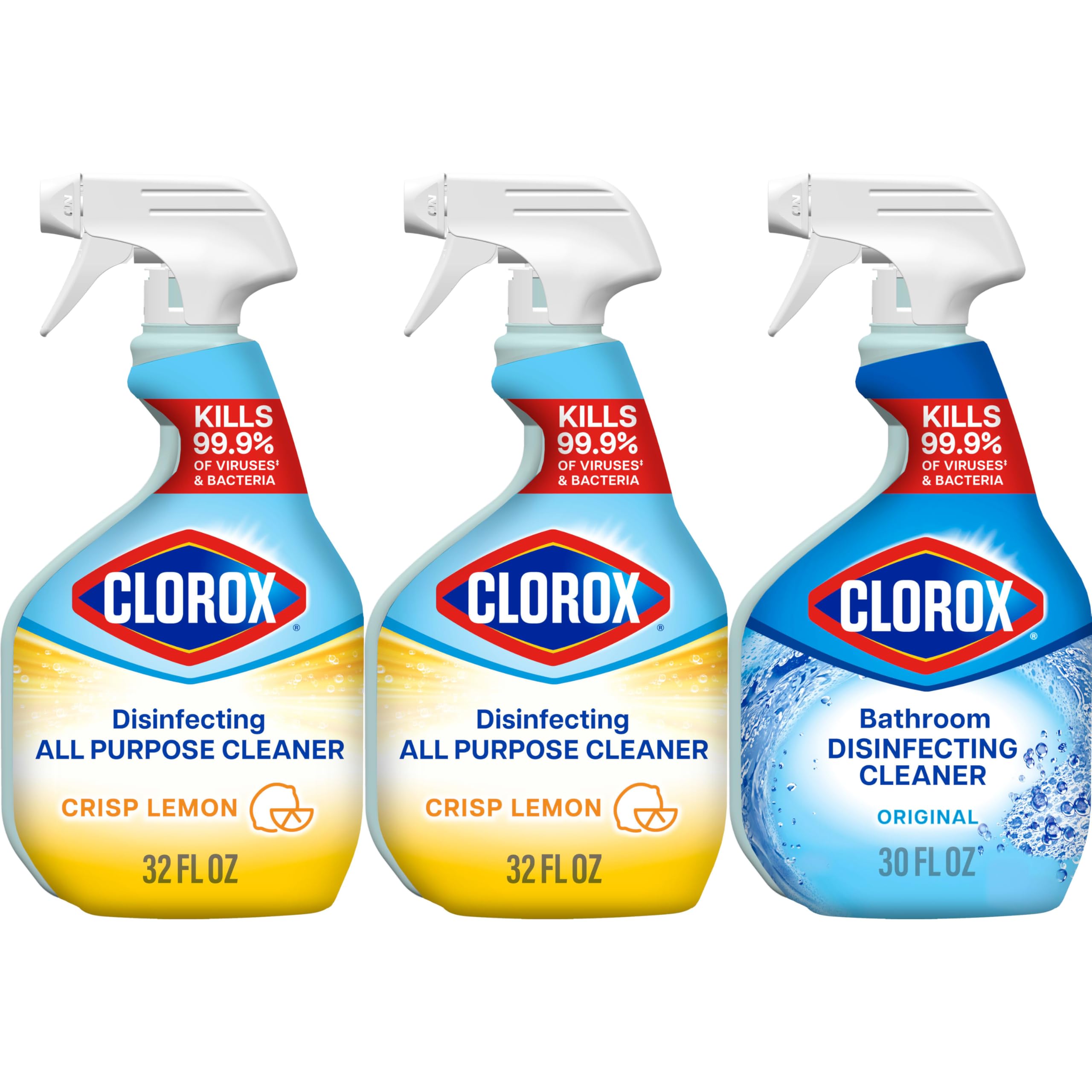 Bottle of Clorox Disinfecting All-Purpose Cleaner 32 fl oz with bleach-free bathroom label