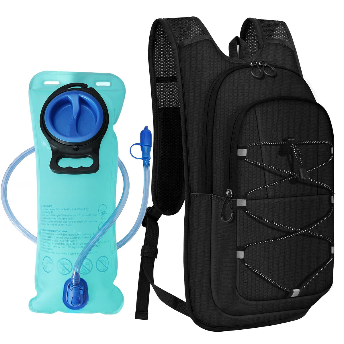 MIYCOO hiking backpack 2L water bladder, adjustable shoulder straps