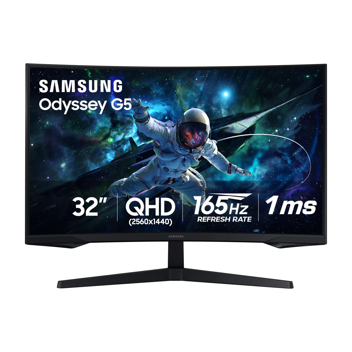 Samsung Odyssey G55C 32-inch curved QHD gaming monitor front view
