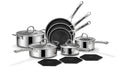 SNOWCLAD nonstick pots and pans with stainless steel exterior