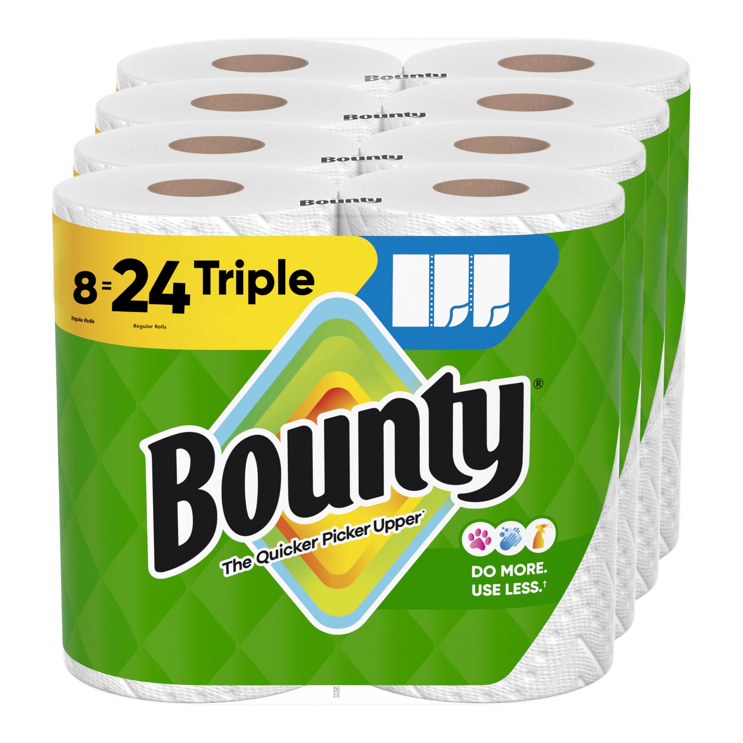 Bounty Select-A-Size white paper towel rolls, 8 triple rolls (24 regular rolls)