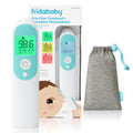 Frida 3-in-1 infrared thermometer showing digital display and ear/forehead sensor