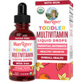 Bottle of MaryRuth's organic toddler multivitamin drops showing label and dropper