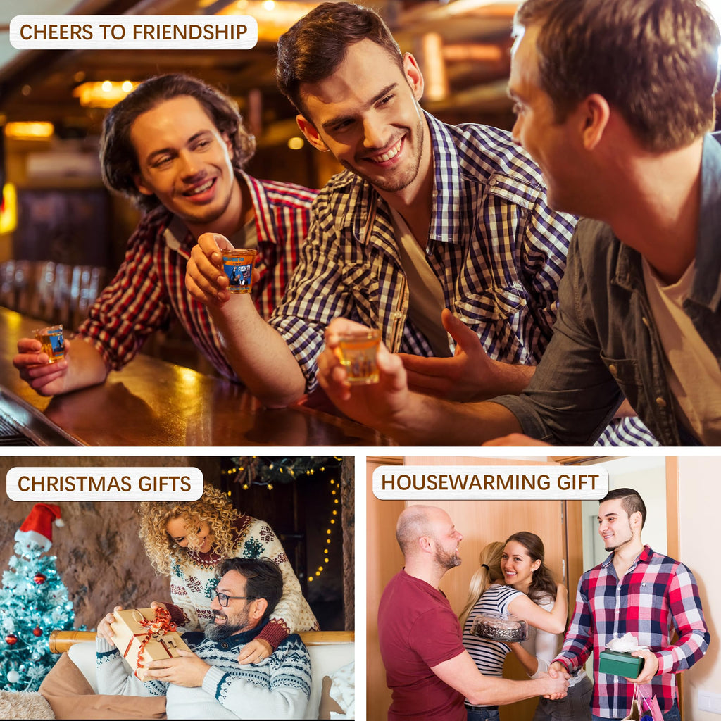Funny Shot Glasses - 2 OZ Unique Shot Glass, Cool Birthday & Christmas Gifts for Men Husband, Friend, Dad, Grandpa, Coworker, Never Surrender Glasses, First Pump Merch, House Warming Gift, Gag Gifts image 5