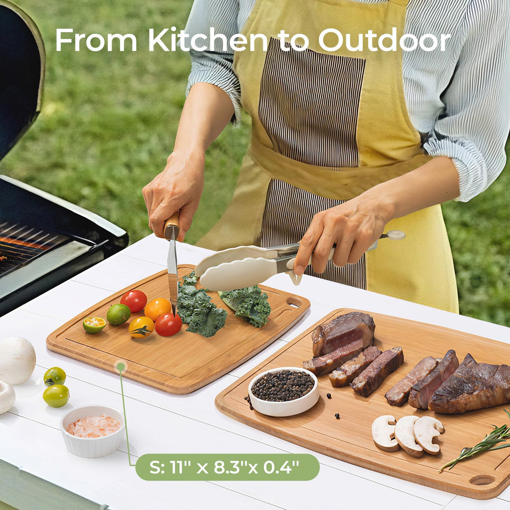 Keechee Dishwasher Safe Carbonized Bamboo Wood Cutting Boards image 5