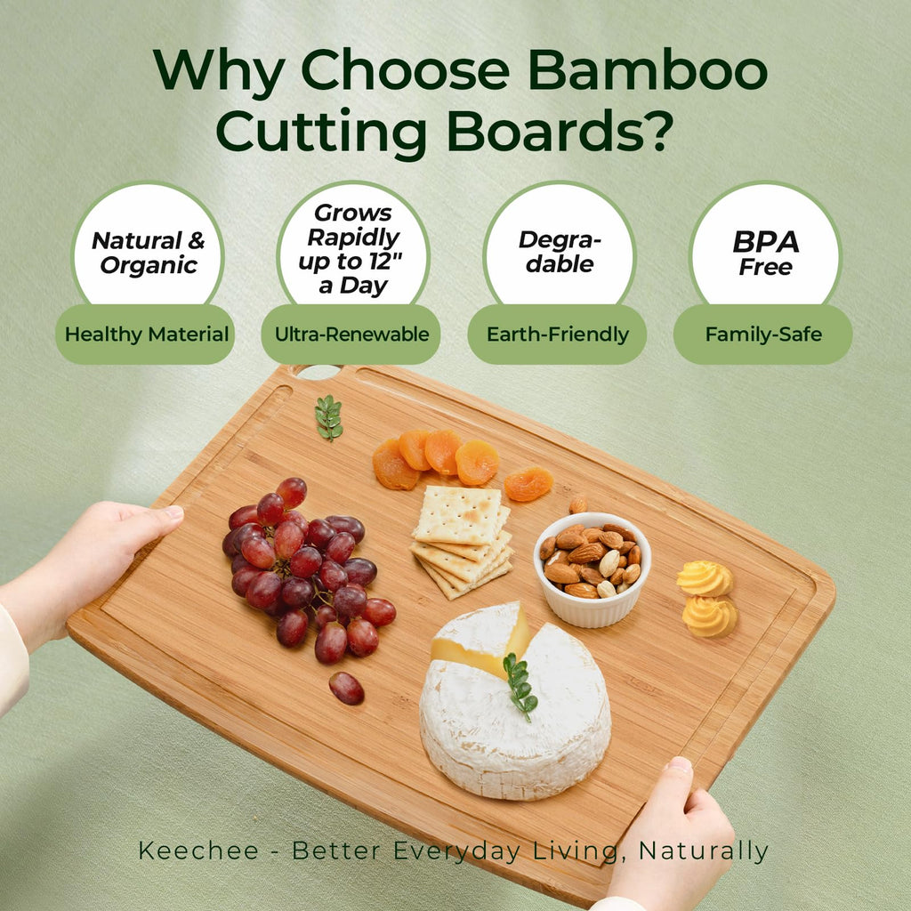 Keechee Dishwasher Safe Cutting Boards 15.4x11.7in Heat-Resistant Chopping & Charcuterie Board with Juice Groove, Durable Lightweight Kitchen Essentials for Meat, Vegetables, Easy Clean image 6
