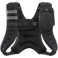 Black ZELUS weighted vest, reflective stripe, 12 lb