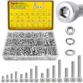 Fgruh assortment of metric hex socket head screws in various M3–M6 sizes